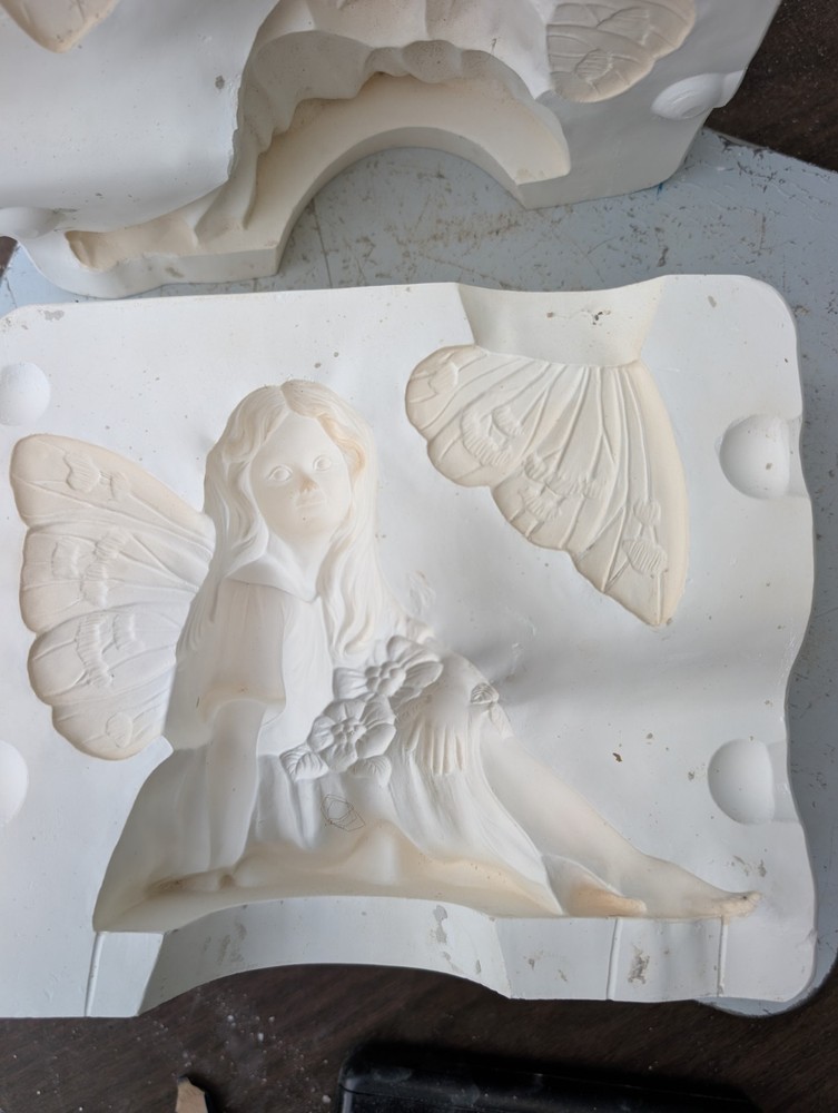 Fairy With Wings Vintage Slip Casting Ceramic Mold