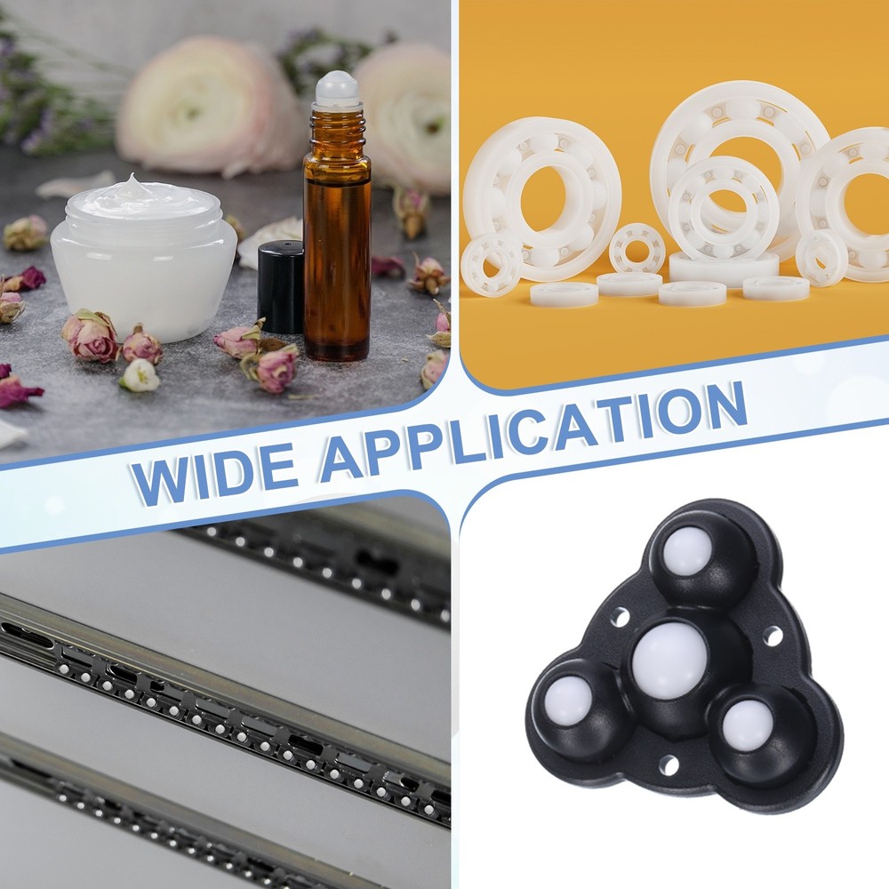 100pcs PP Plastic Bearing Balls 1/2" Solid Plastic Balls G2 Precision, White