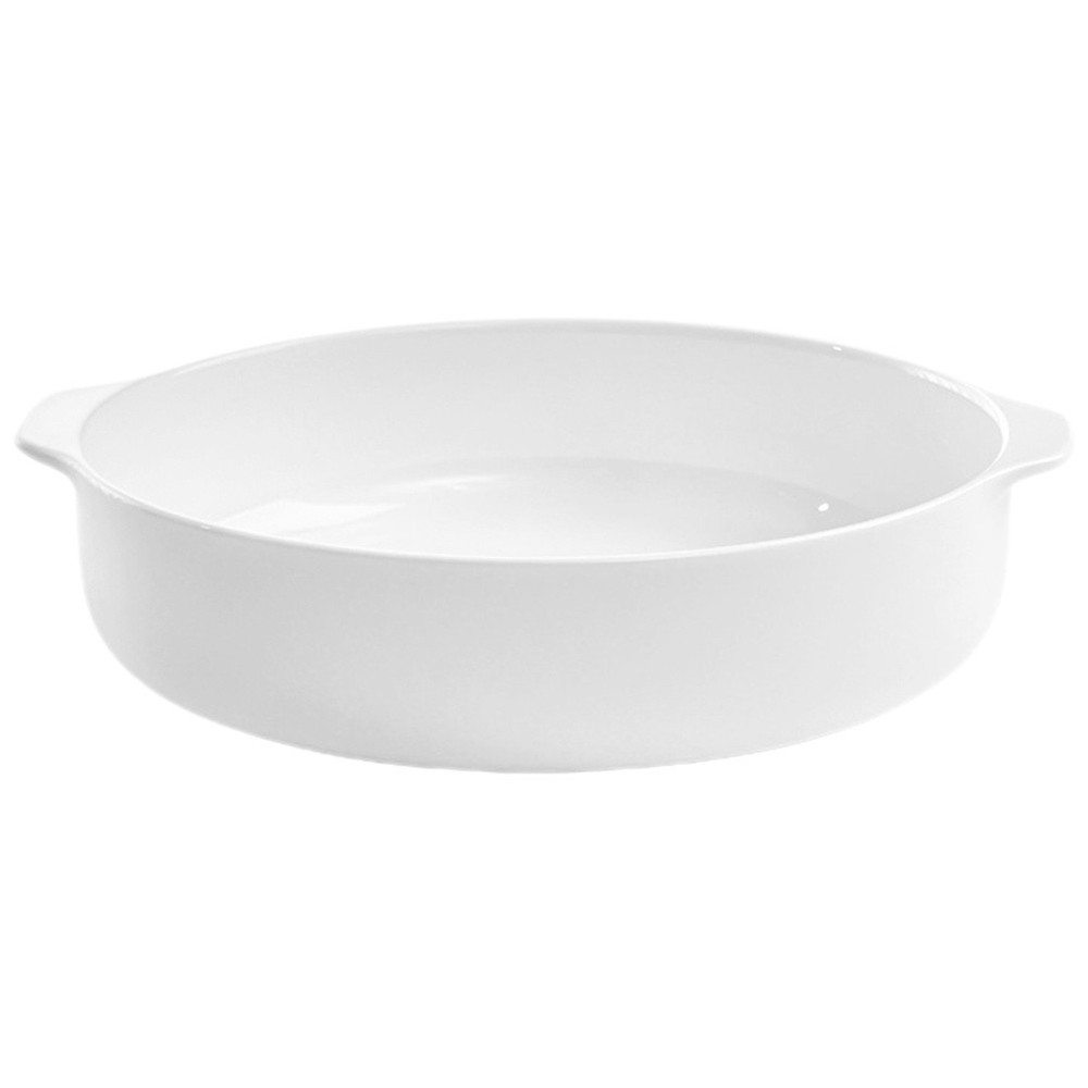 Ceramic Pie Pan Baking Dish with Handles Round Bowls