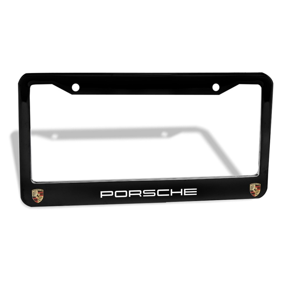 Porsche 2 Pack Black Aluminum License Plate Frame