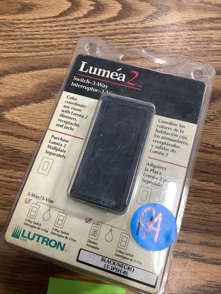 Lutron LT-3PSH-BL Switch 3-way Black 🔵