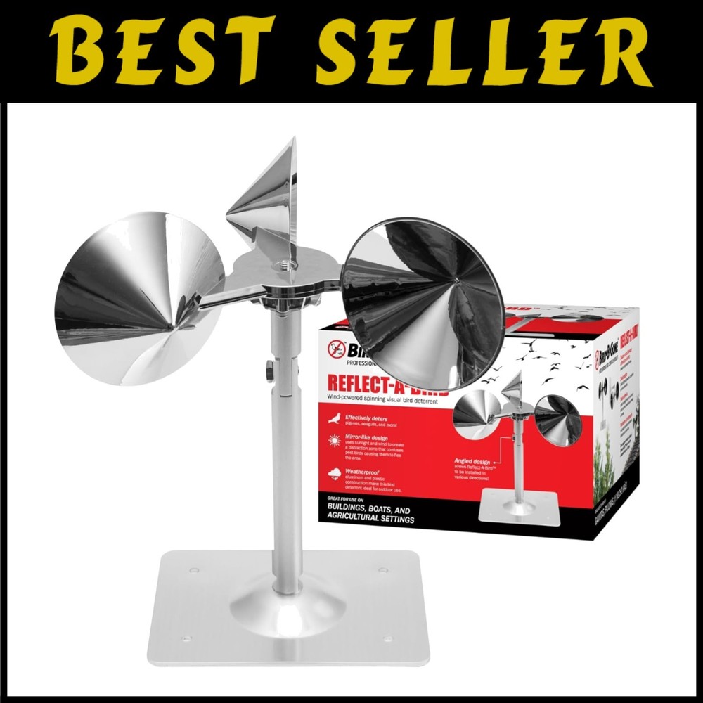 Wind-Powered Reflective Bird Repeller - Weatherproof