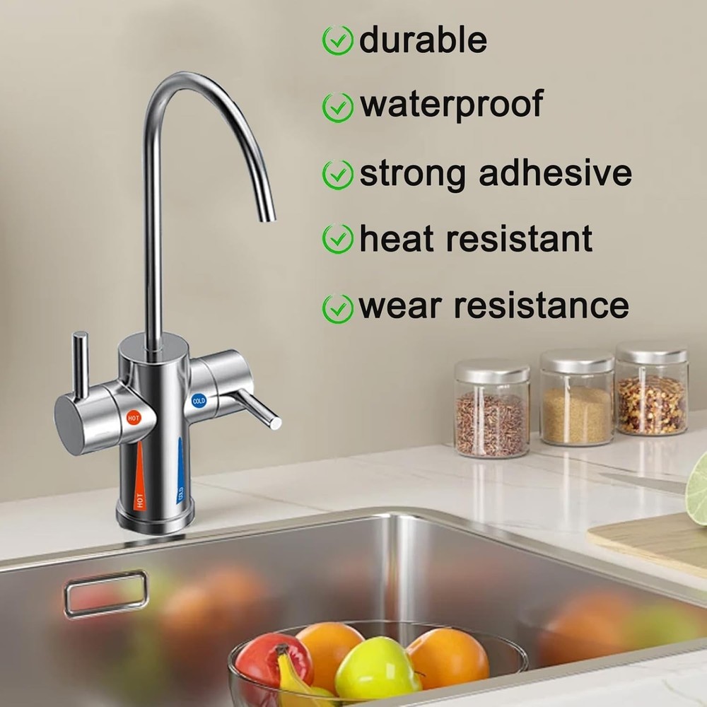 Waterproof Hot & Cold Faucet Stickers – Clear Indicator Labels for Kitchens &...