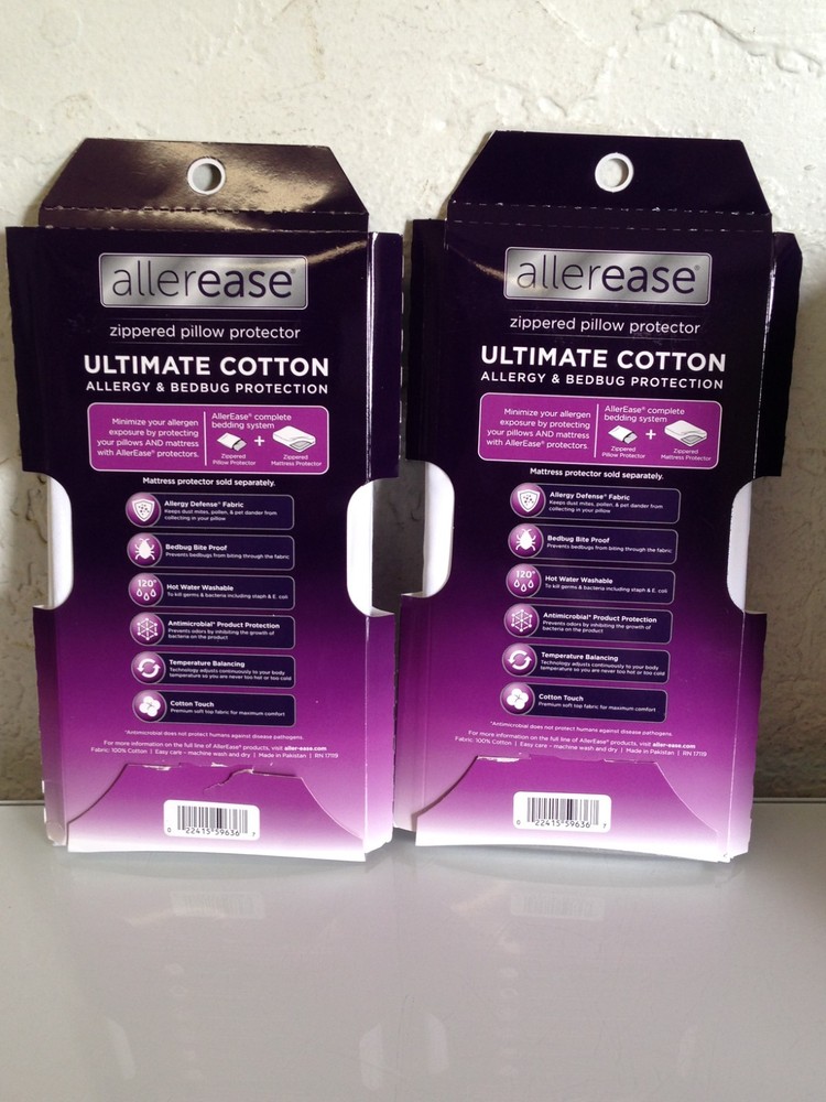 Allerease Ultimate Cotton Zippered Mattress & Pillow Protector, King White