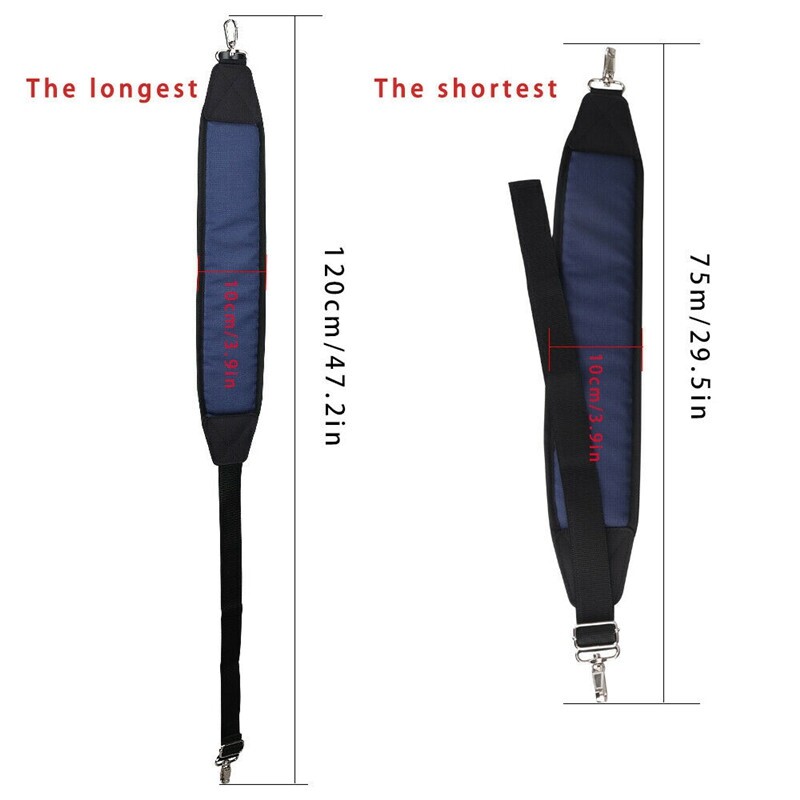 Adjustable Shoulder Straps Black/Blue Strap Padded Golf Replacement Bag Shoulder