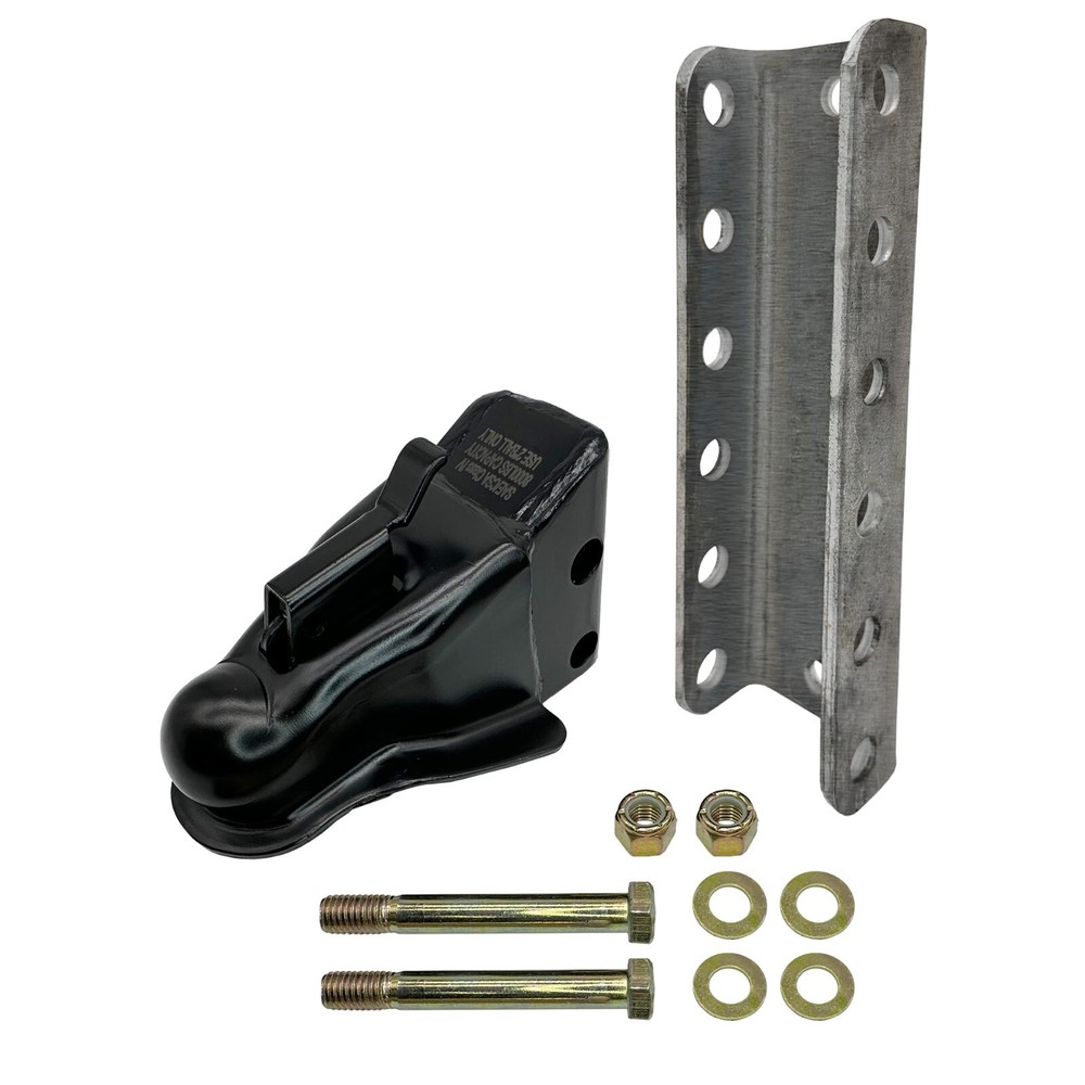 Adjustable Trailer Coupler with 5-Position Channel Bracket, 2" - 8,000 lbs