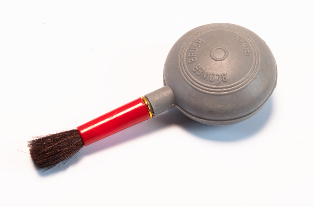 Vintage Camera Blower Brush Grey Soft Brush