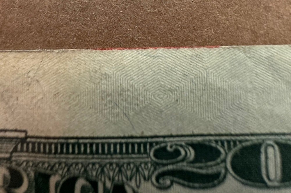 $20 BILL INK ERROR RARE