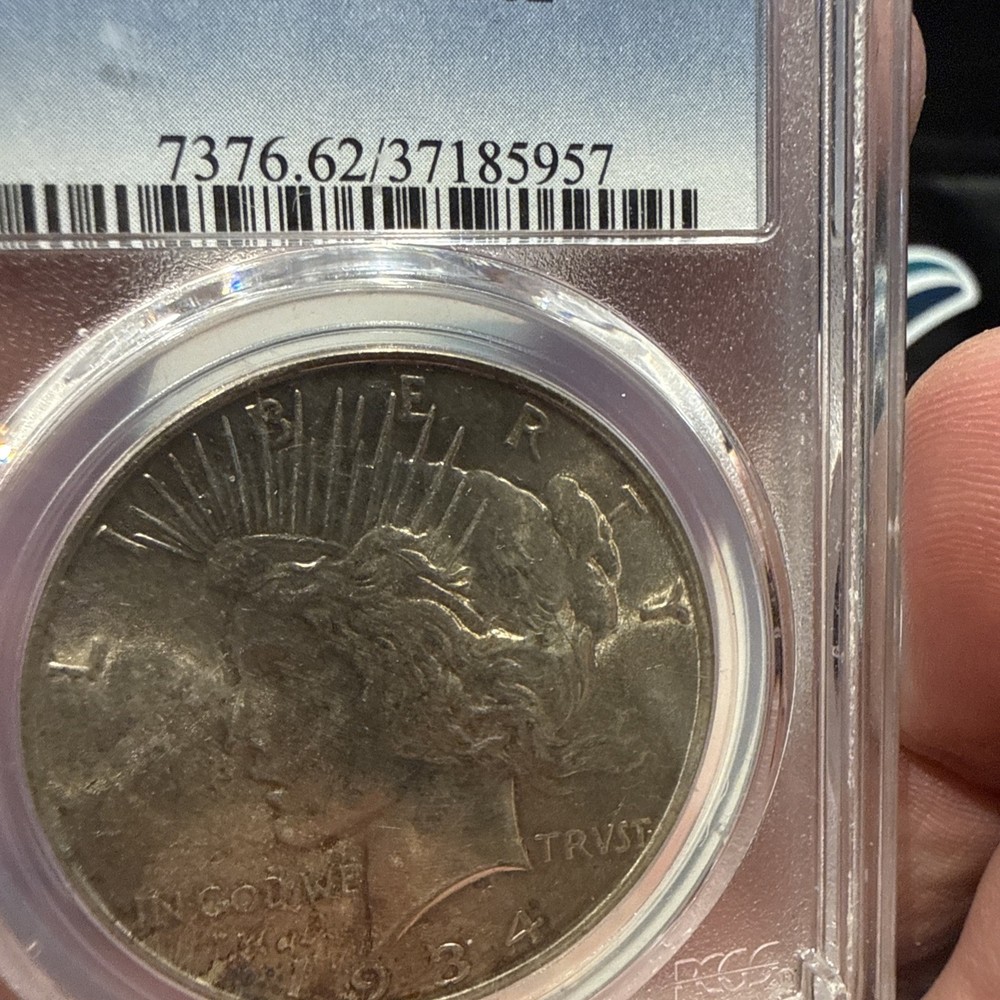 1934-D Peace Dollar PCGS MS62 Toned Better Date $1