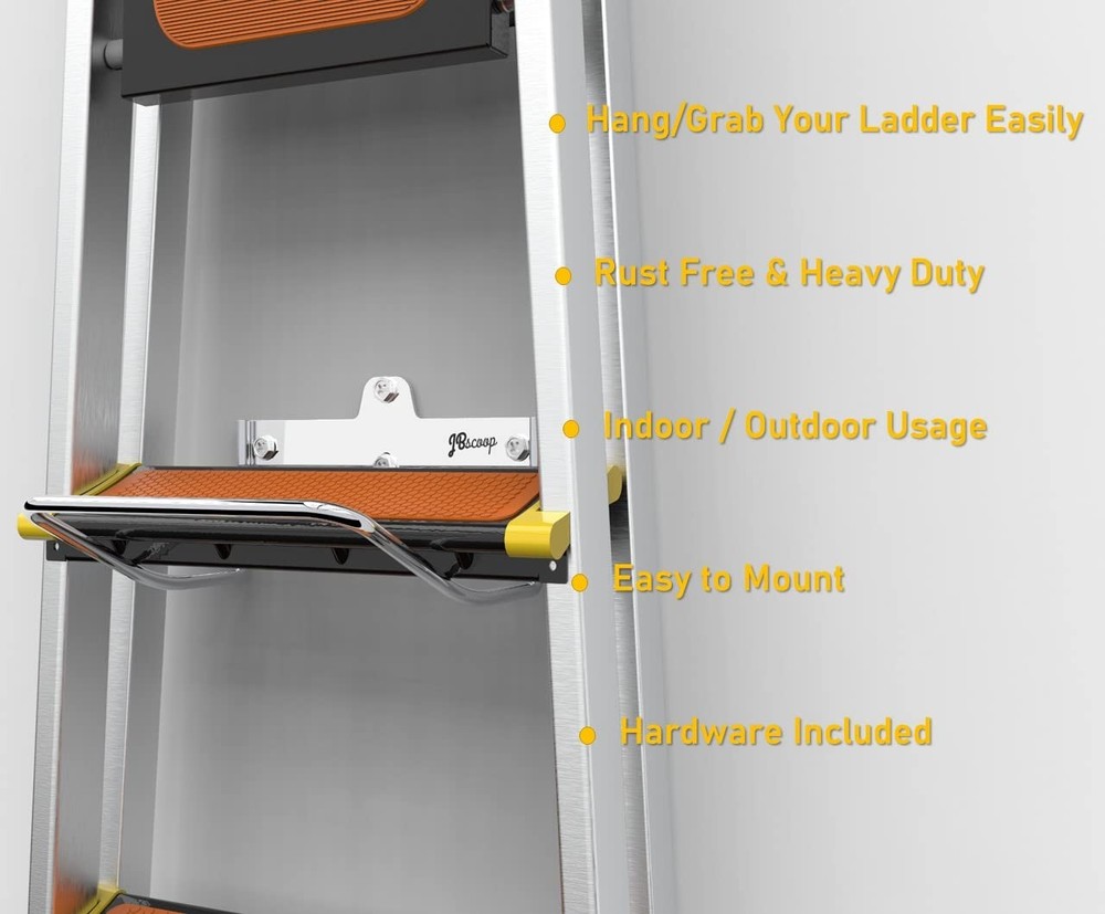 JBscoop Ladder Hanger for Garage Wall, Storage Strollers and Silver