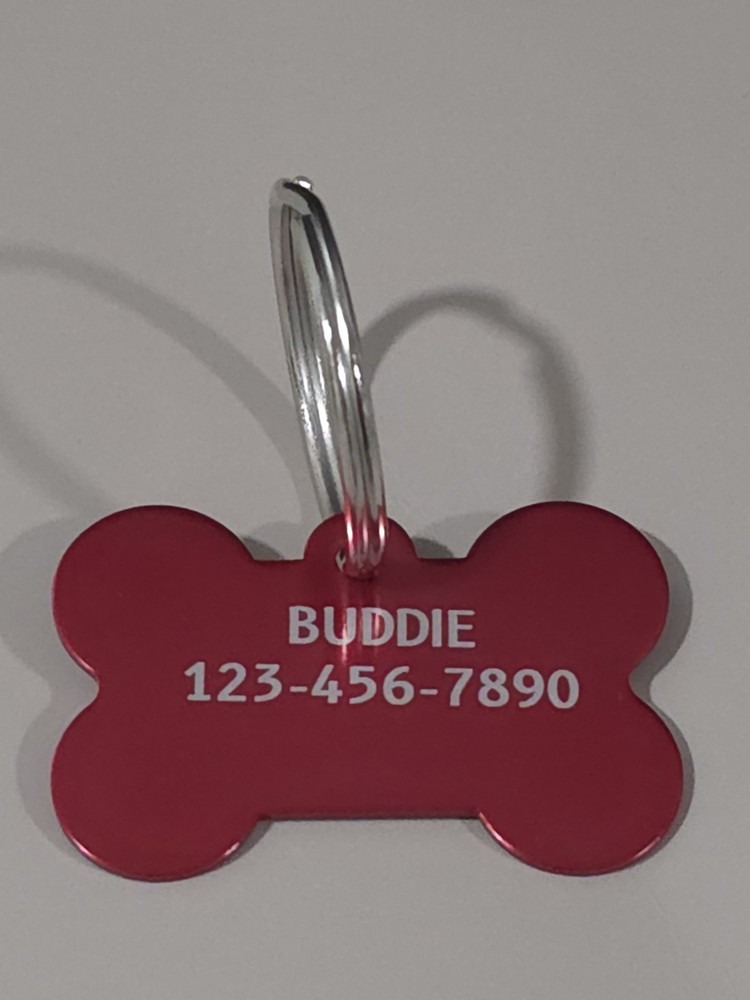 Bone Dog Tags  Laser Engraved  ID Tags
