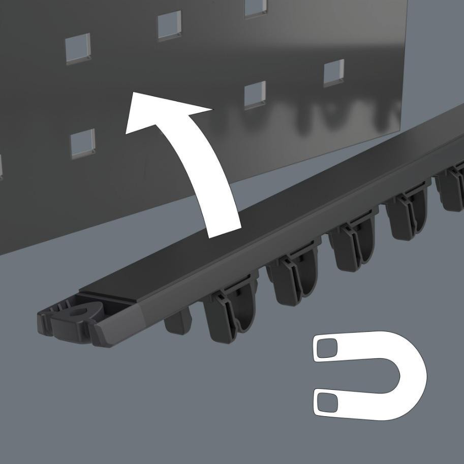 Kraftform Magnetic Screwdriver Storage Rail For 9 Screwdrivers Empty 9611 0