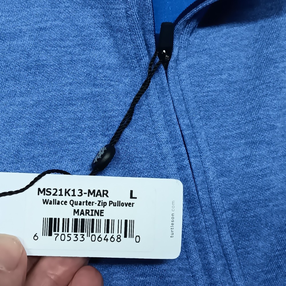 Turtleson wallace quarter-zip pullover marine large NWT original packaging