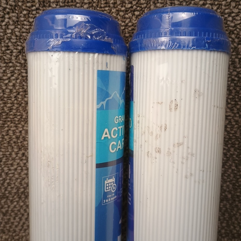 Granular Activated Carbon Filter 9.875 inch x 2.5 inch 2 Pack (READ description)