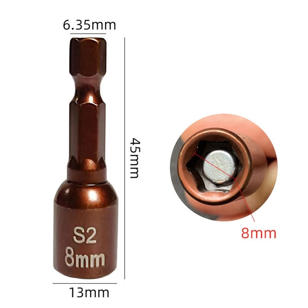 Long Lasting Hex Shank Driver Adapter Socket Tool Magnetic Nut Screwdriver