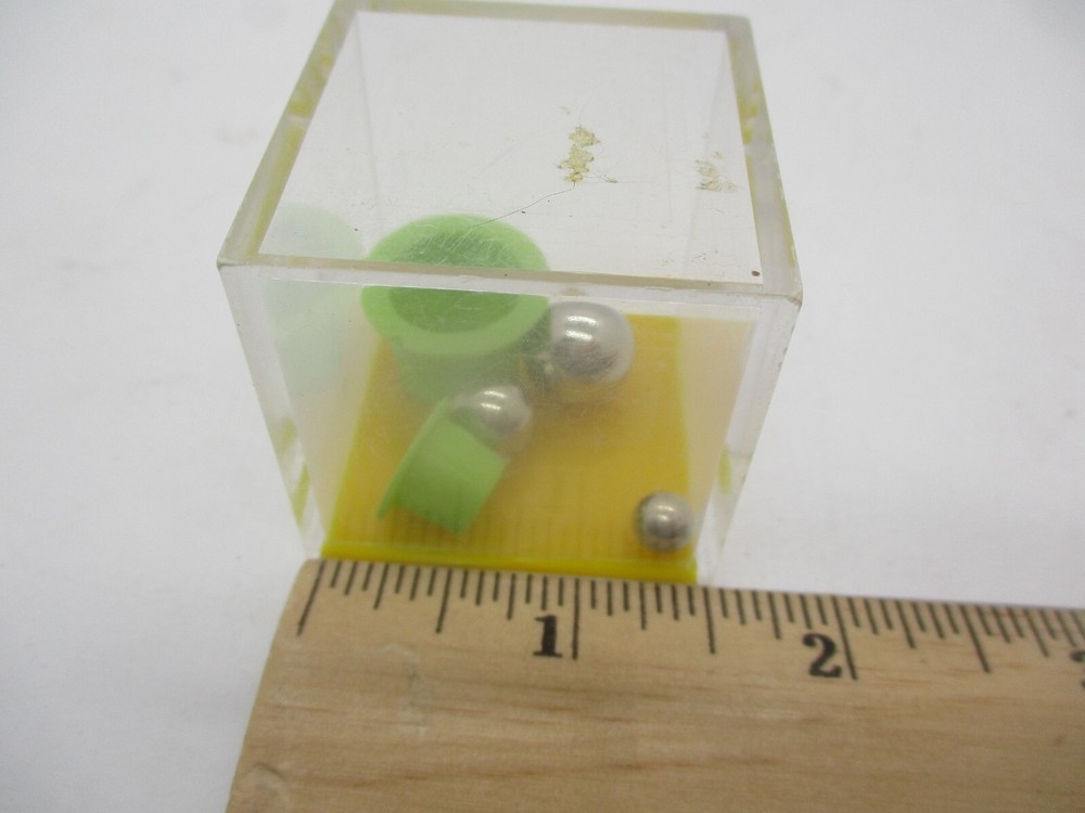 Vintage Clear Plastic Puzzle Fidget Cube Game