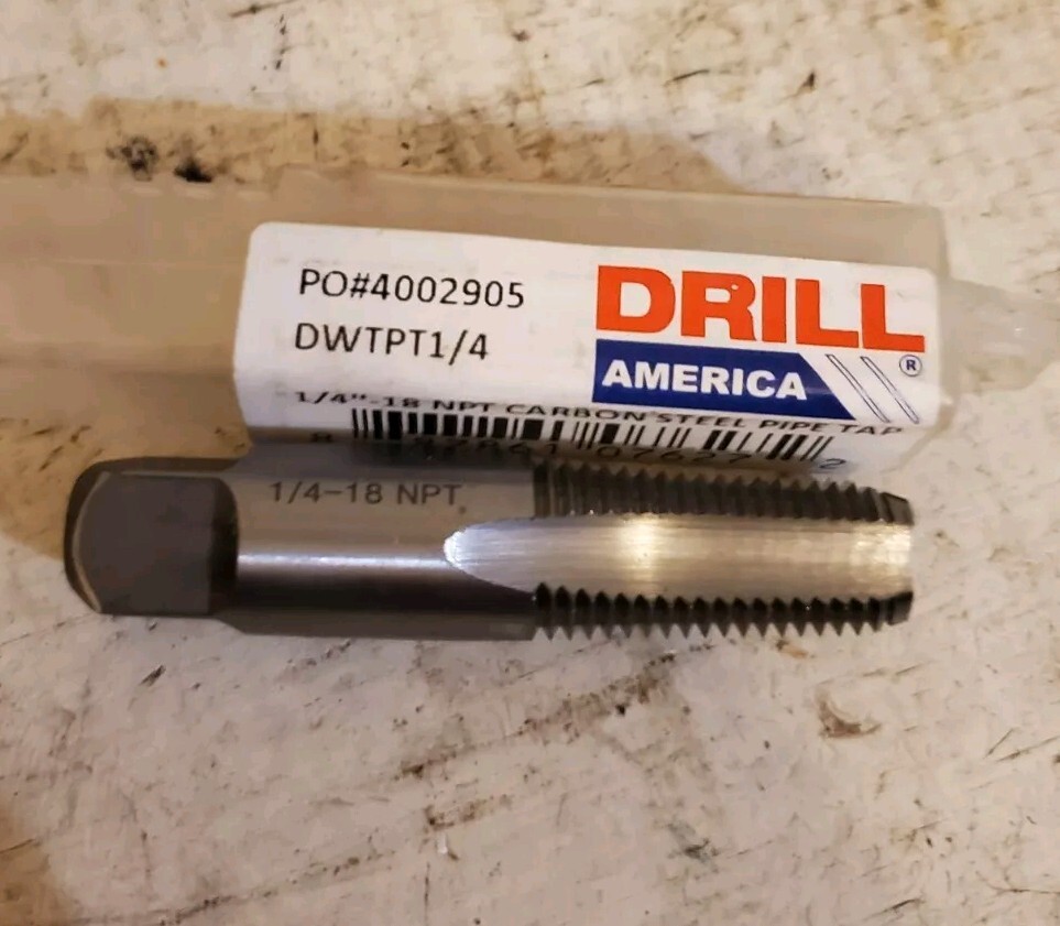 DWTPT 1/4  1/4-18 NPT Carbon Pipe Tap