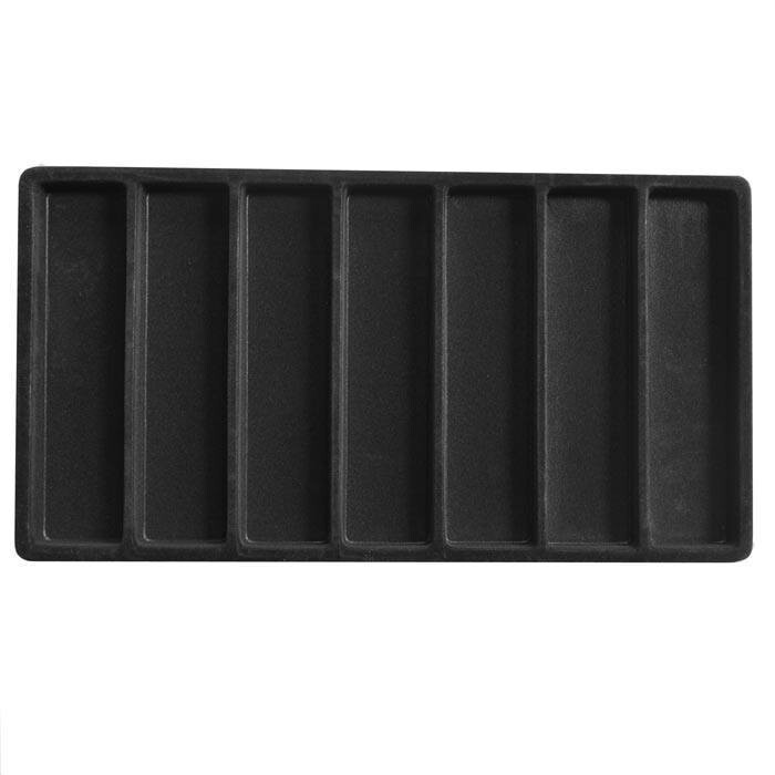Black Pocket Knife Black 7 Slot Liner Display Stackable Plastic Tray