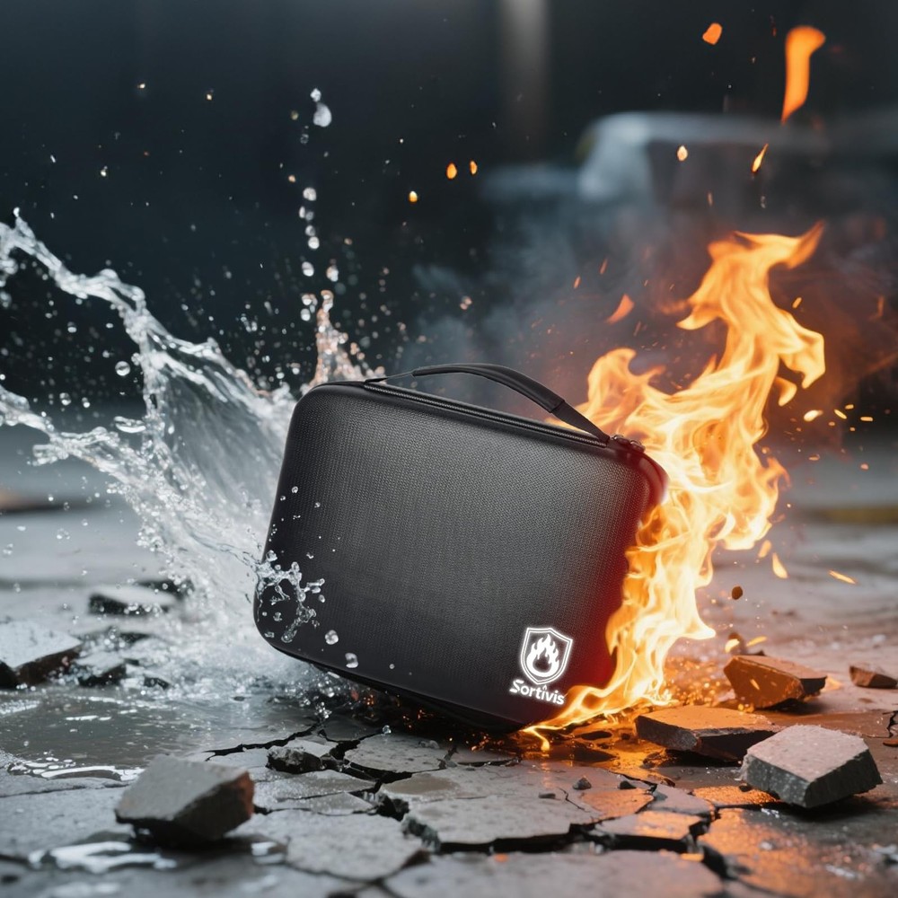 Key Organizer Case, Fireproof & Waterproof Key Holder Storage Bag with 54pcs ...