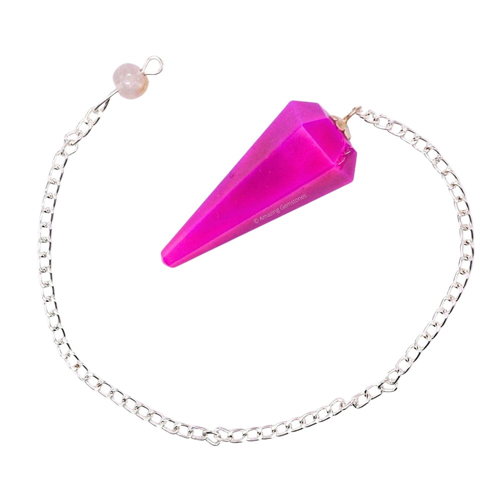 Pink Onyx Dowsing Crystal Pendulum