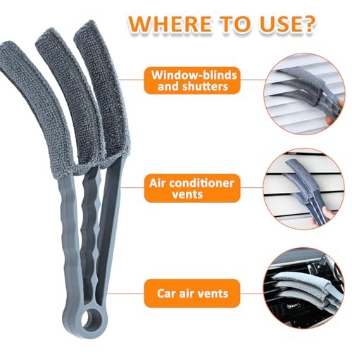 Microfiber Feather Duster, Window Blind Duster Brush, Blind Cleaner Tools for