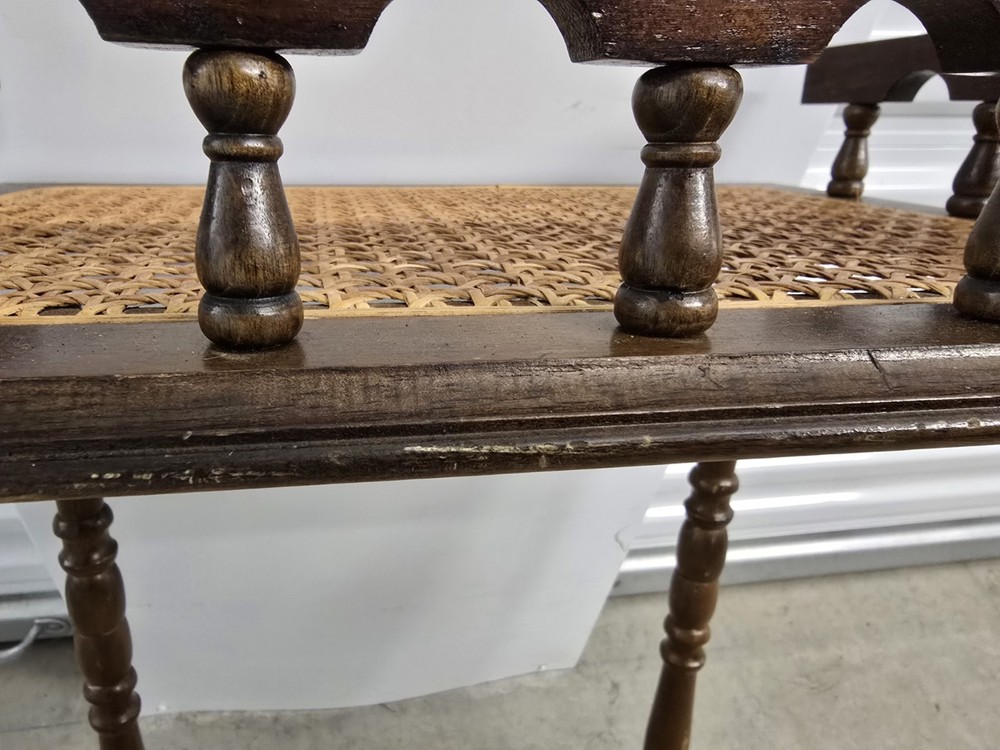 Vintage Cane Telephone Table