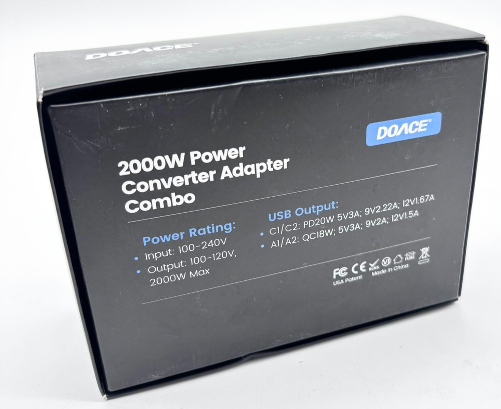 DOACE 2000 Watts Power Converter Adapter Combo Model C15