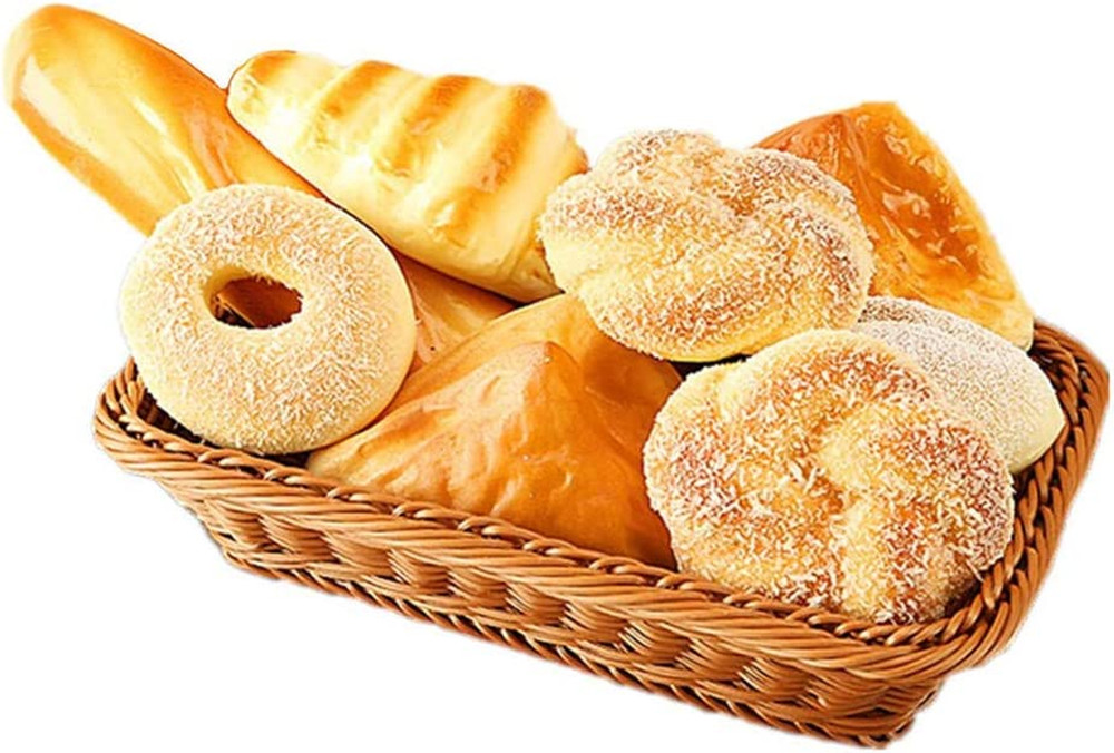 Simulation Food PU Fake Bread Model 8 Pieces