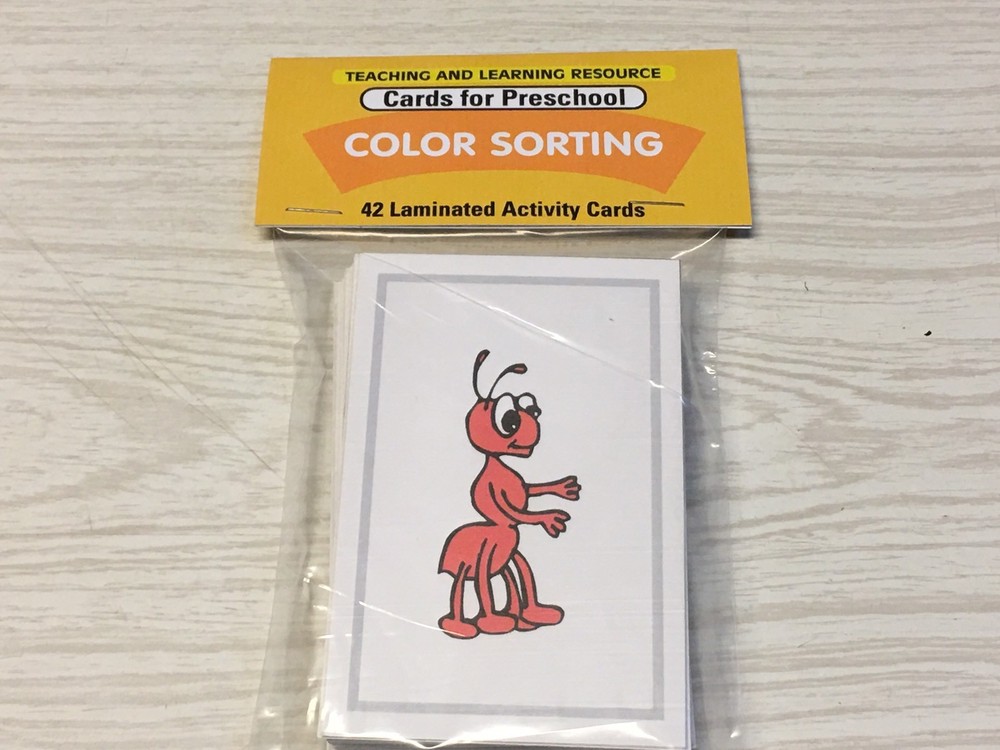 Color Sorting - 56 Laminated Cards - Activity Set