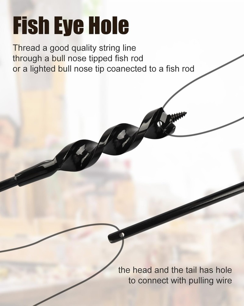Flexible Installer Drill Bit for Wire Pulling, 36 Inch Extra Long Drill Bit, ...