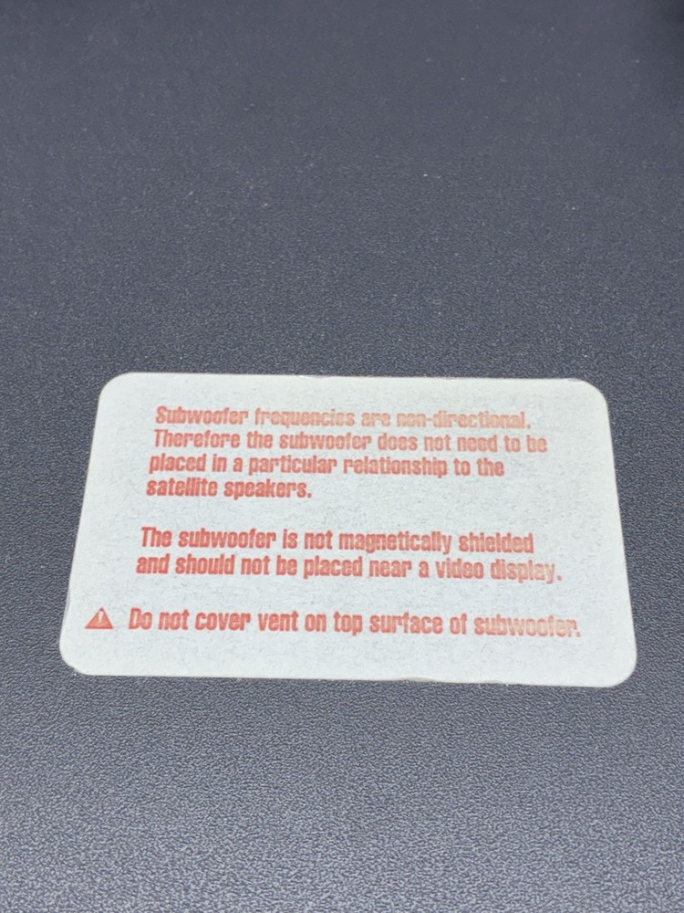 Altec Lansing Multimedia Computer Speaker System Powered Subwoofer ADA745 TESTED
