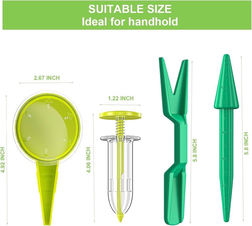 8 Pack Sowing Seed Dispenser Seeder Sower Planter Set, Handheld Mini...