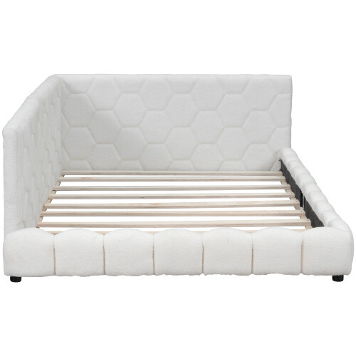 Modern Upholstered Platform Bed Sofa Bed Heavy Duty Daybed Full Size Bed Frames
