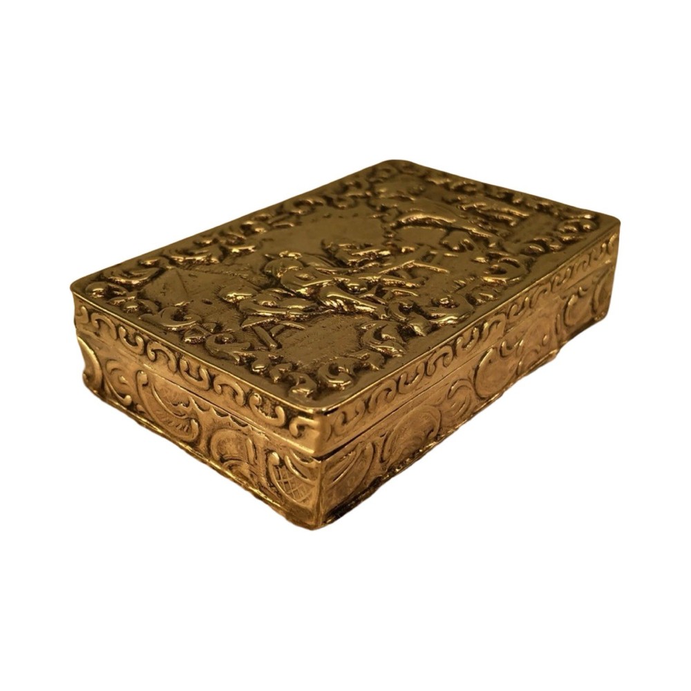 Dutch Solid Silver Table Snuff Box, 1912