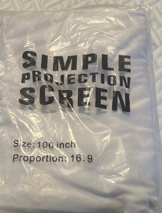 Simple Projection Screen 100”  New! (Never Used)