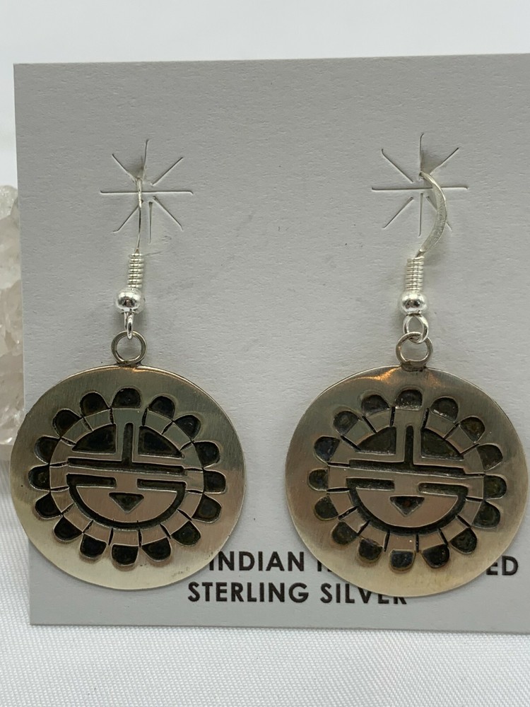 SUN FACE ~ STERLING ~ EARRINGS