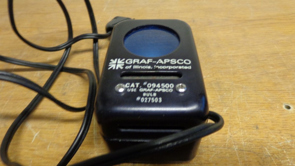 Graf Apsco Microscope light box 094500 w/ 027503 bulb