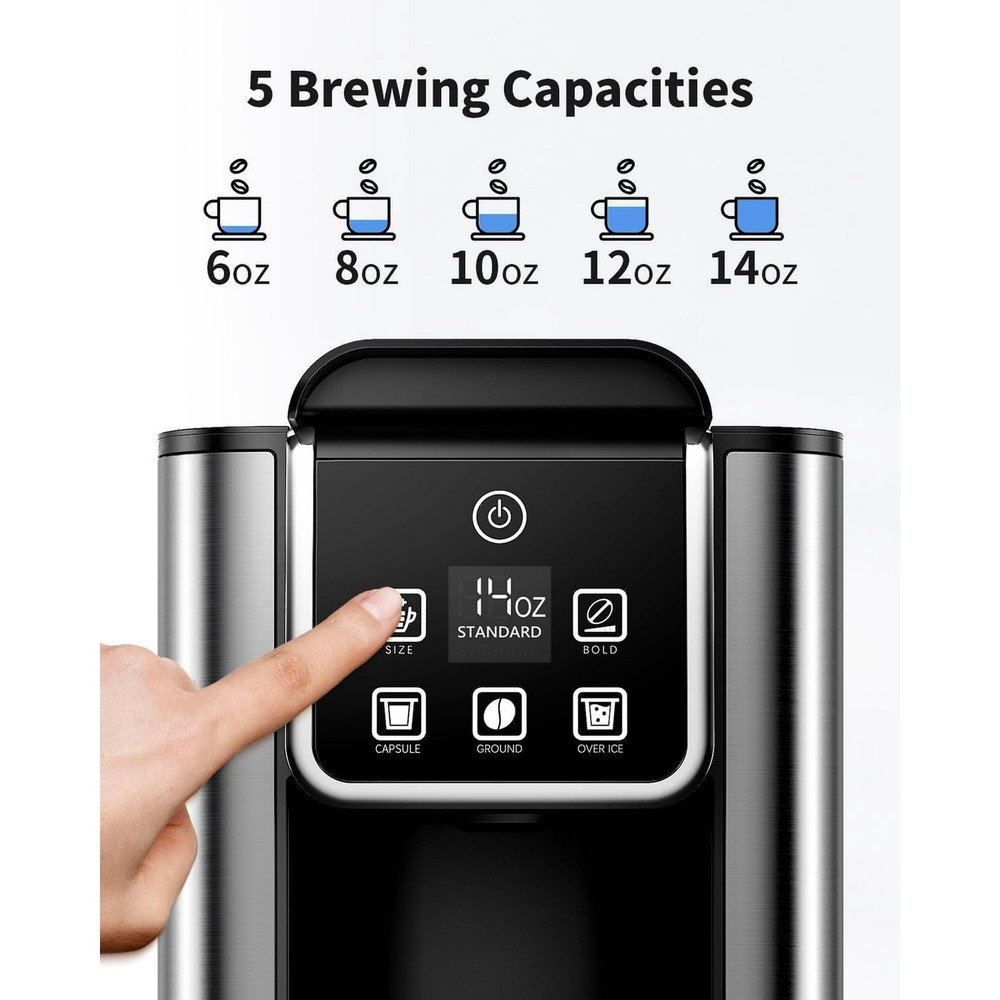 Hot & Iced Coffee Maker with Bold Setting, Single Serve Coffee Maker for K Cup