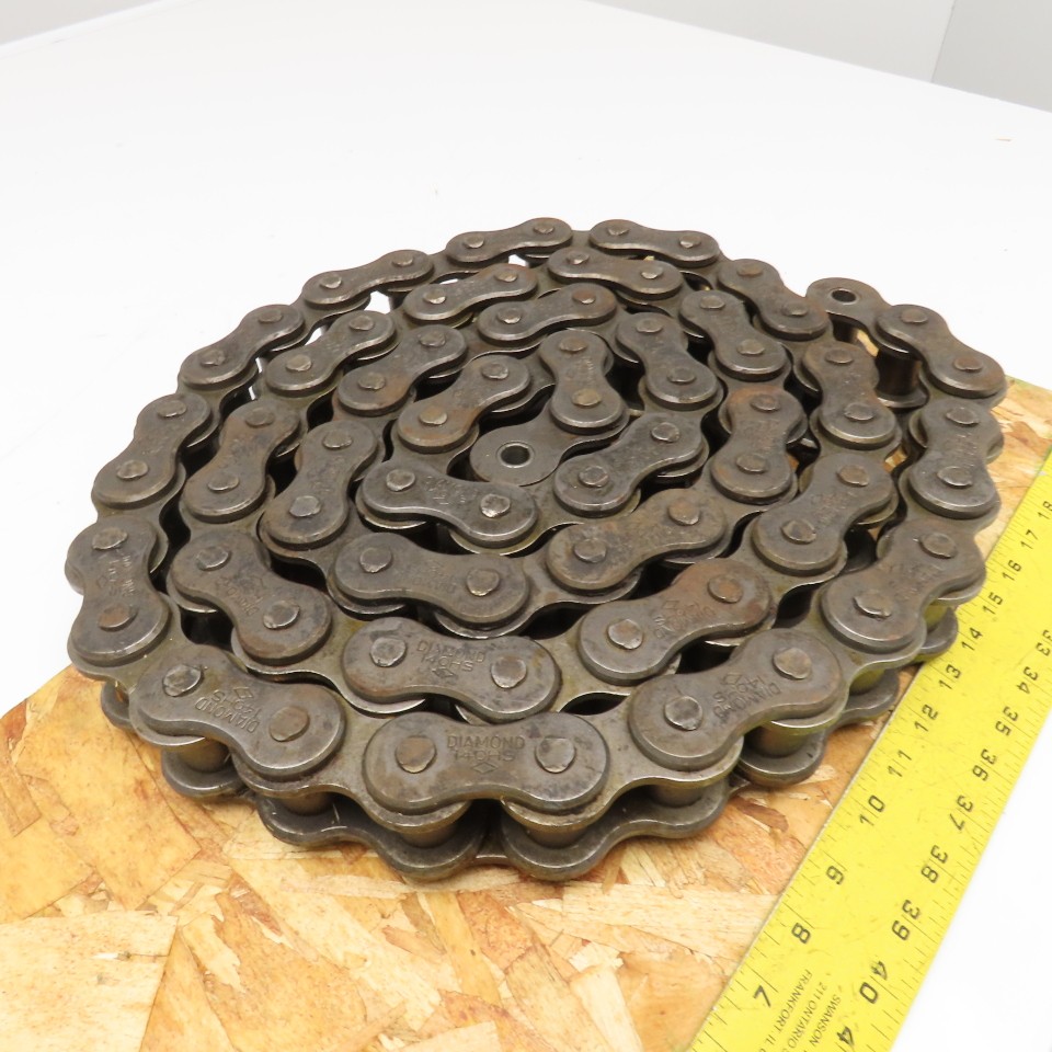 Diamond 140HS #140 Single Strand Riveted Roller Chain 10'