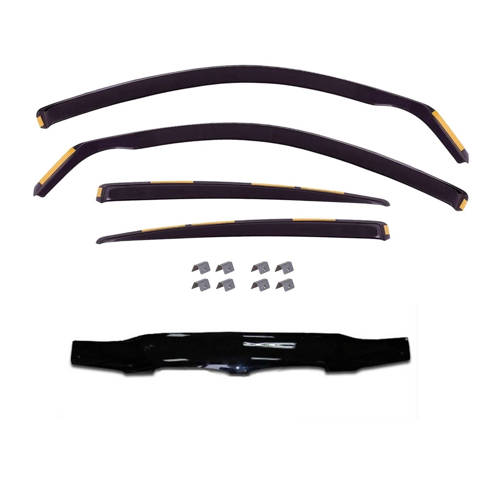 Bug Shield Hood Protector Visors Rain Guards For BMW X5 2007-2011 Set