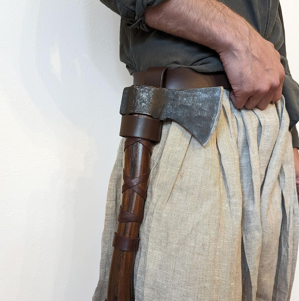 Handmade Genuine Leather Axe Holster with Belt Loop