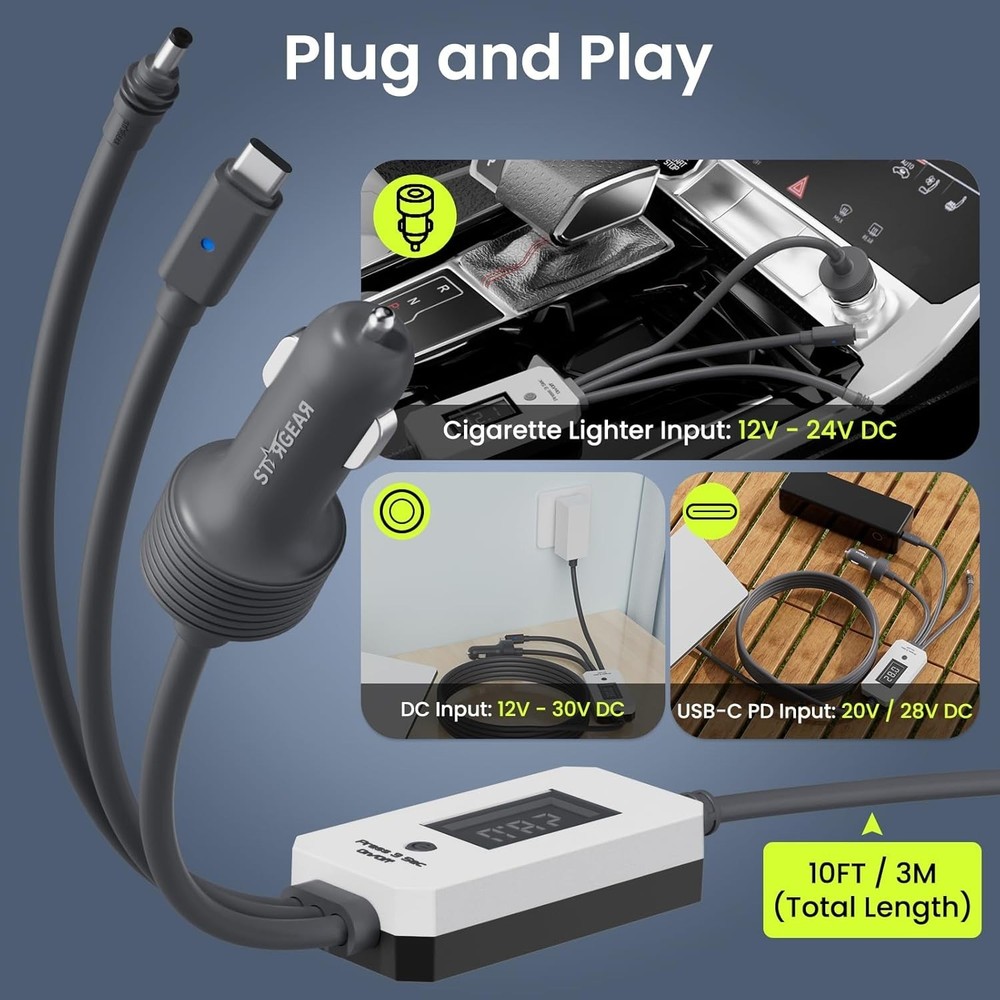 Starlink Mini 3-in-1 Charger with On/Off Switch