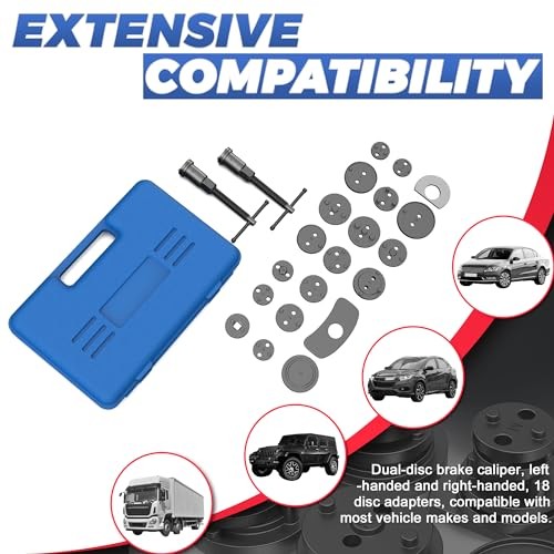 Heavy Duty Disc Brake Piston Caliper Compressor Wind Back Tool Blue Silver