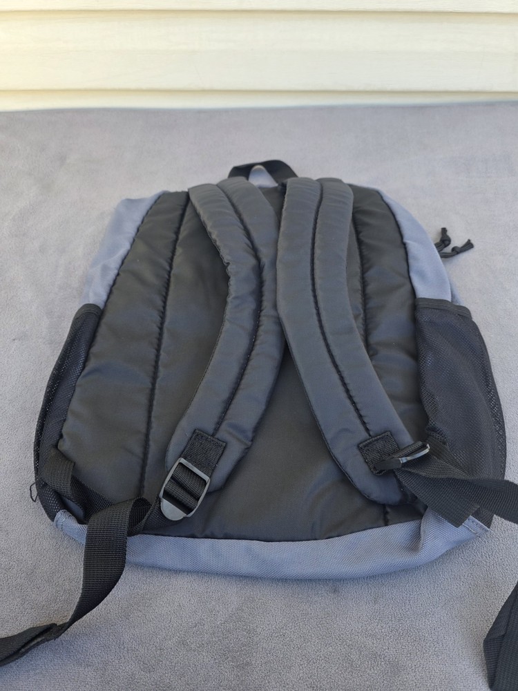FUEL Grey and Black Polyester Backpack 2 Zippered Compartments