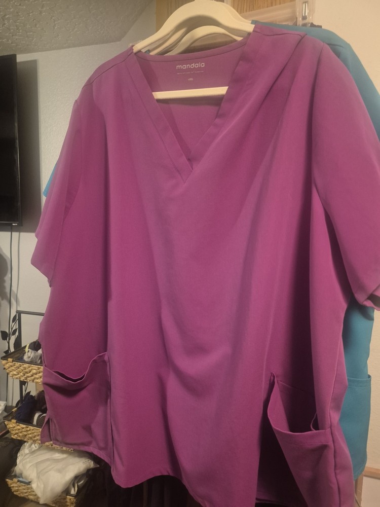 Plus Size Women's Scrub Tops