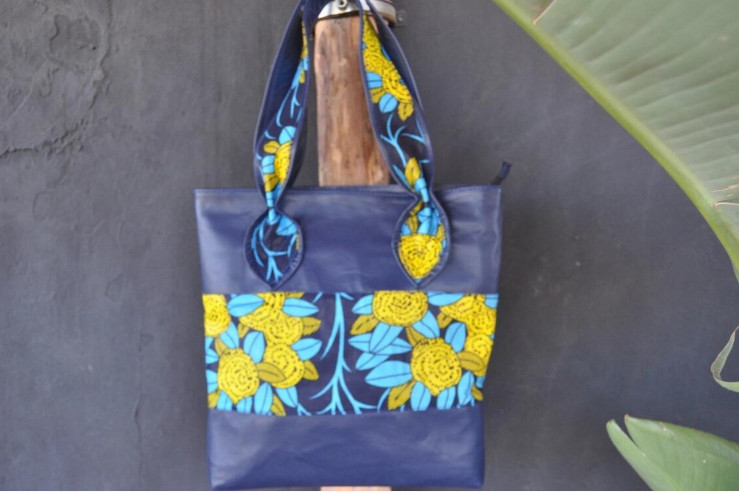 woman's handmade bag