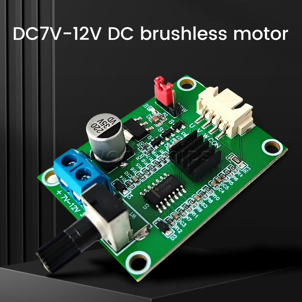 DC7V-12V DC Brushless Motor Driver Board Module Speed Controller + Terminal Wire