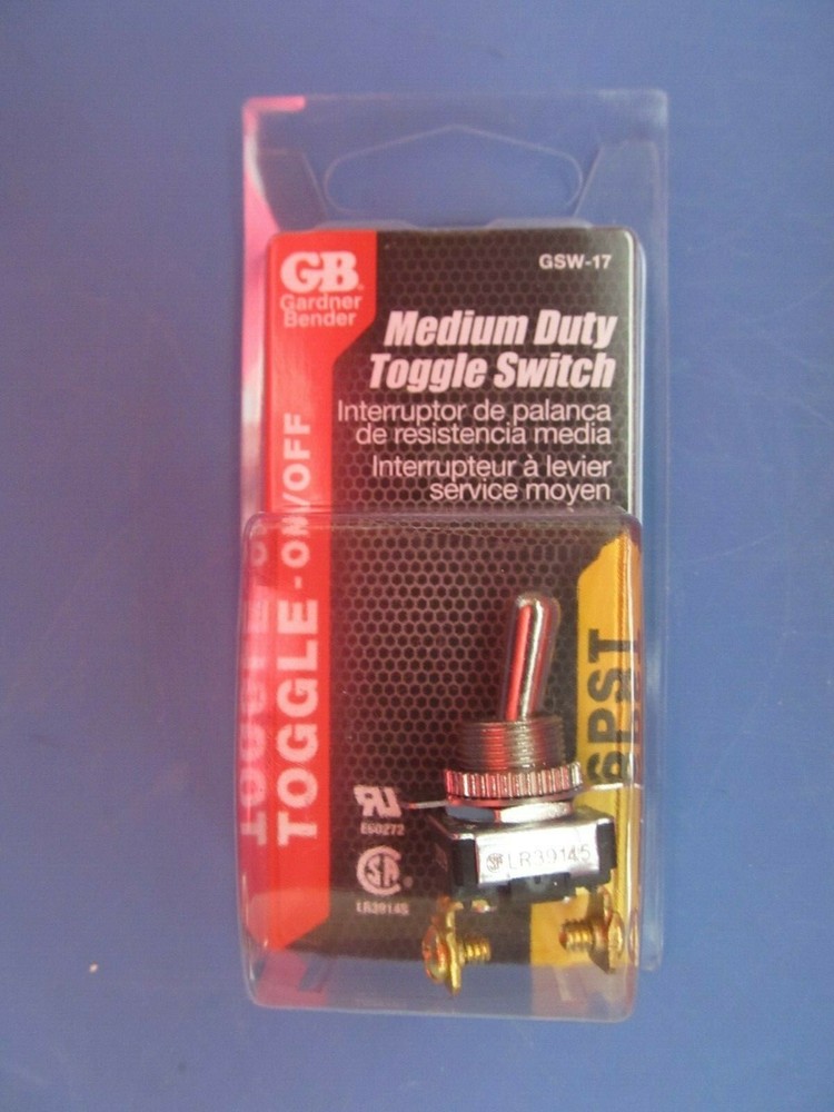 Gardner Bender Medium Duty Toggle Switch SPST  On/Off  # GSW-17   NEW