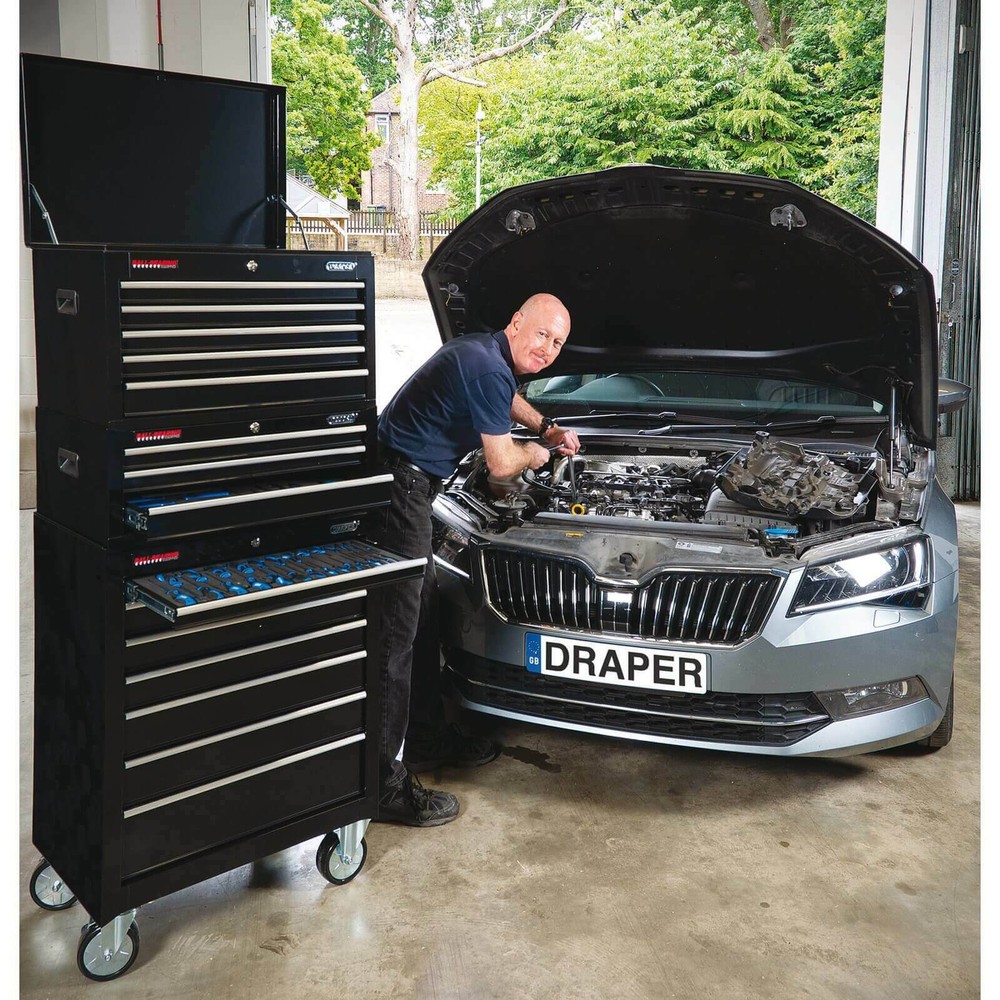 Draper 3 Drawer Tool Chest Black