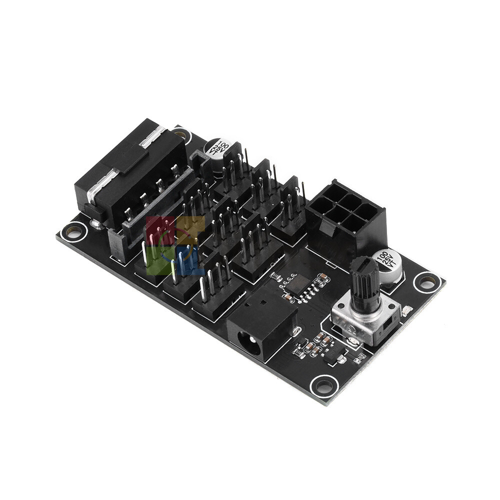Computer Chassis PWM Violent Fan Speed Controller 9CH High-Power Hub Controller